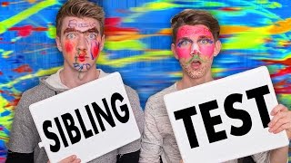 SIBLING TEST CHALLENGE w/FACE PAINT | Collins Key (Sibling Tag) SIBLING TEST CHALLENGE w/FACE PAINT | Collins Key (Sibling Tag)