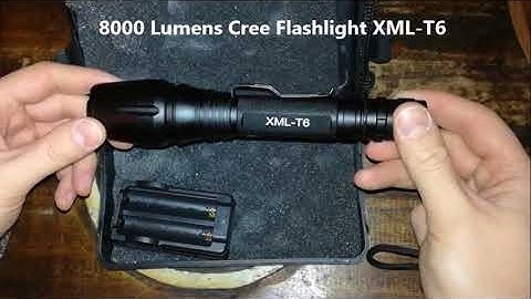 Tactical Flashlight CREE 8000 lumens XML T6 (AliExpress)