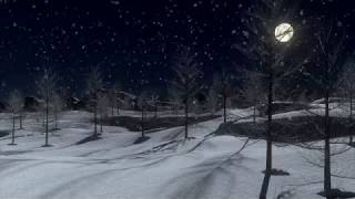 Snow falling (animated video background loop)