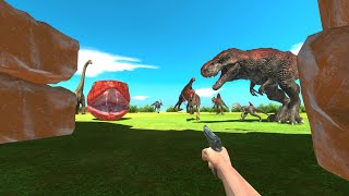 FPS Avatar Lost in the Dinosaur World - 7 Day Build and Survive | Animal Revolt Battle Simulator