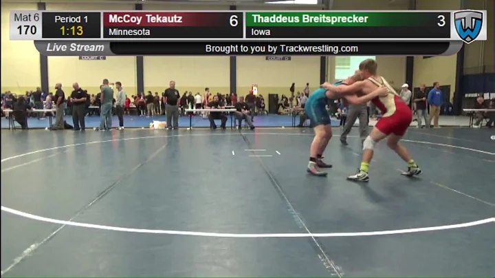 1277 Junior Men 170 McCoy Tekautz Minnesota vs Tha...