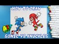 How to Draw SONIC VS KNUCKLES