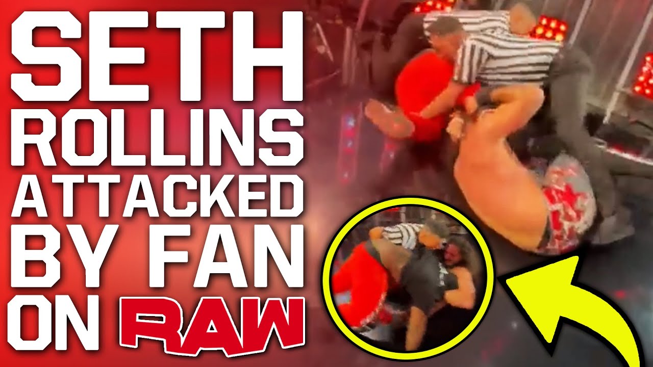 WWE wrestler Seth Rollins attacked during Monday Night Raw at ...