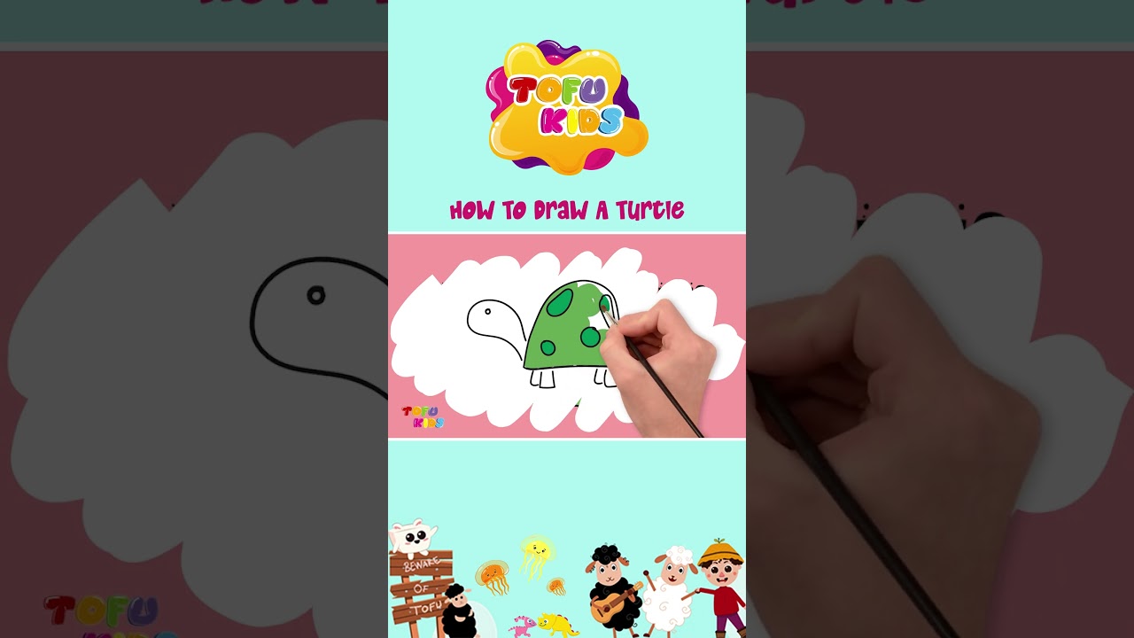 How To Draw A Turtle 🐢  | Tofu Kids