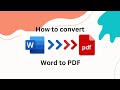 How to convert word file into pdf file