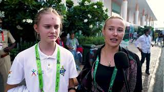 Interview with Victoria and Larisa Sokolova (Cyprus) | 44th Chess Olympiad, Round 9 |