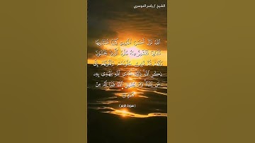 سورة الزمر من آية 23 إلى آية 24 بصوت الشيخ ياسر الدوسري♥♥