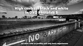 High contrast black and white in DxO Photolab 5 screenshot 5
