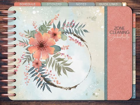 Zone Cleaning Schedule Digital Planner Look Inside - A Different Perspective