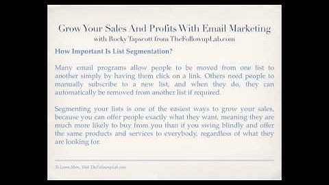 Email Marketing Strategies - List segmentation: should you be using it?