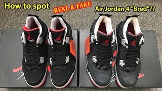 How To Spot Fake Air Jordan 4 Bred (2024) - Legit Check By Ch