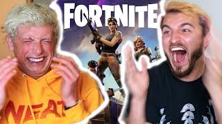 YOUTUBERS PLAY FORTNITE FOR THE FIRST TIME!! (FREAKOUT)