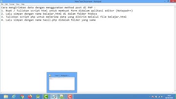 Cara Mengirimkan data menggunakan method POST di WEB dengan PHP