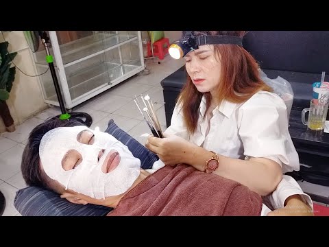 Comprehensive relaxation services for men: facial shaving, acne removal, head, neck,.. massage