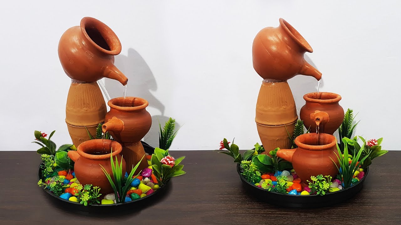 How to Make Beautiful Terracotta Fountain at Home | Terracotta Tabletop Fountain |DIY|
