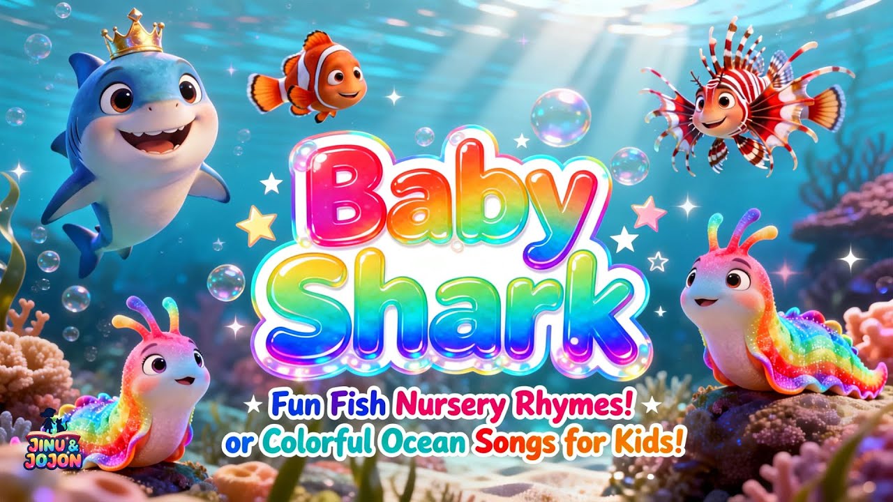 Types of Fish Non Stop Kids Learning Song Featuring Baby Shark Nursery Rhymes 🔁🐟