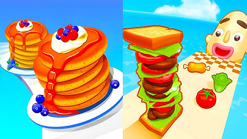 Pancake Run VS Sandwich Runner - SpeedRun Gameplay Walkthrough (Android,iOS) NEW UPDATE Ep 1