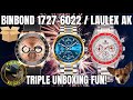 Binbond 1727 6022 Laulex AK Chronograph Watch Triple Unboxing Fun