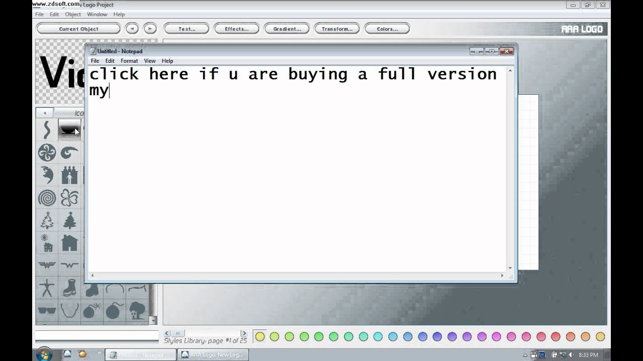 How to make logo using AAA Logo 3.2