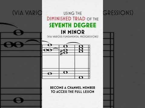 Using the Diminished Triad in Diatonic Minor