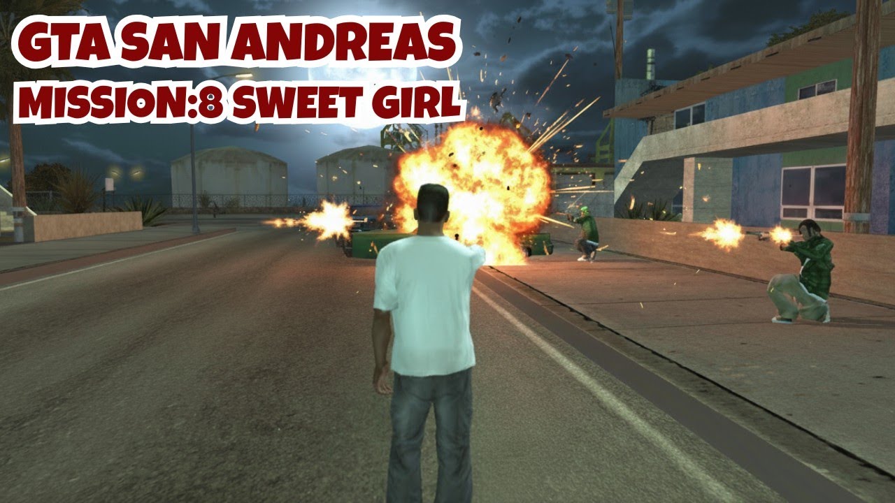 GTA SAN ANDREAS Mission:8 SWEET’S GIRL | Save Sweet From the Ballas Gang| Full Mobile Gameplay 1080p