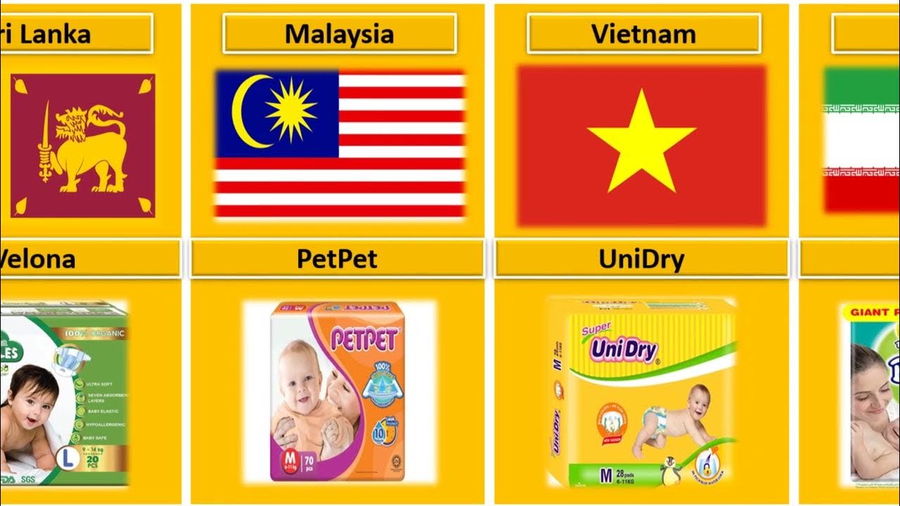 Baby Diaper Brands From Different Countries YouTube