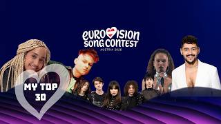 Eurovision 2026 My Top 30 So Far With Comments And Ratings