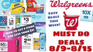 WALGREENS MUST DO DEALS 8/9-8/15 | EARN 10X THE POINTS! EASY DEALS!