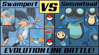 SWAMPERT vs SEISMITOAD | Evolution Line Battle | Pokémon Sword\/Shield
