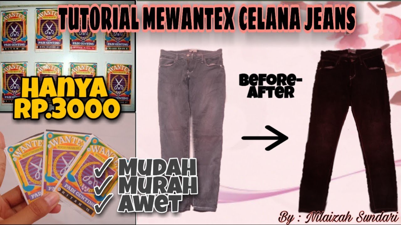  CARA  MEWARNAI CELANA  JEANS  ABU ABU MENJADI HITAM  ll Oleh 