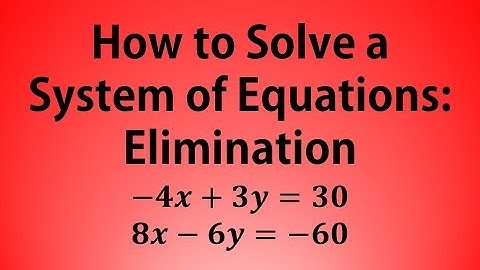 How to Solve a System of Equations: Elimination by Addition