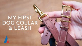 Making my first dog collar and leash  fun simple leather project