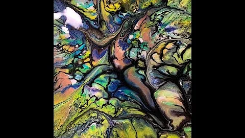(188) Acrylic drizzle, swipe, wreck & spin. (Inspired by Paint Pouring by Kathleen Miller).