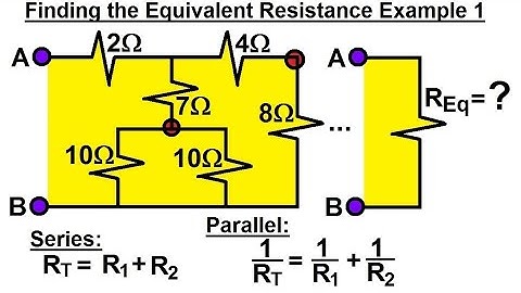Electrical Engineering: Basic Laws (16 of 31) NOTE ERROR! Finding the Equivalent Resistor Ex. 1