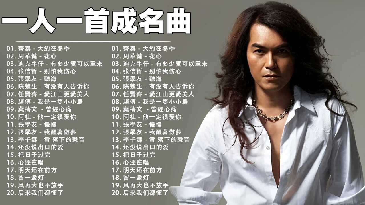 經典歌曲 🎧 【張宇, 蘇芮, 巫啟賢, 王傑, 邰正宵, 林憶蓮, 張信哲, 趙傳, 潘越雲, 潘美辰, 陳昇, 葉蒨文, 周華健, 劉德華, 陳淑樺, 黃品源, 張洪量,黃鶯鶯】