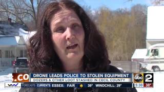 Drone leads police to stolen heavy equipment