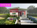 Casa 7x6M / Small house plans 7x6 with 2 bedroom