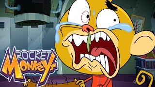 Rocket Monkeys | MONKEY-ITIS and DEEP SPACE DISCO | Rocket Monkeys Season 2 | Cartoons For Kids