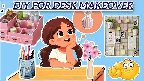 ✨5 ESY DIY DESK DECOR IDEAS FOR STUDY TABLE MAKEOVER ✨| desk makeover| wall decor 