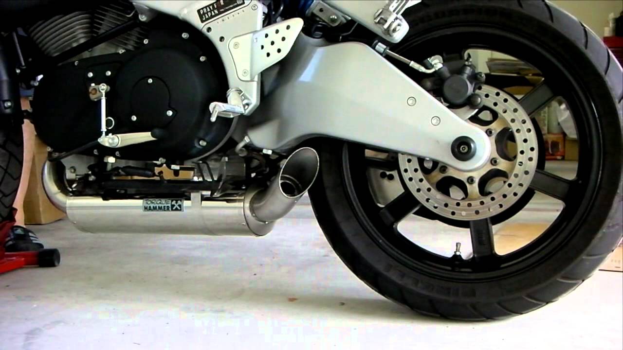 Buell XB9SX Torque Hammer Exhaust with db killer - YouTube