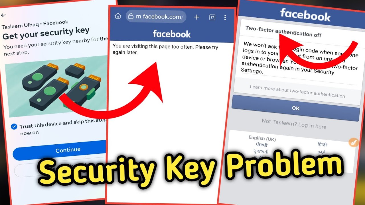 🔴Get your security key facebook problem | facebook access link is not ...