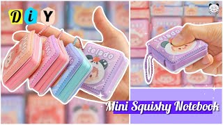 How to make mini squishy notebook _ DIY squishy mini notebook at home _ Cute Stationery