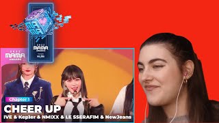 [2022 MAMA] IVE&Kep1er&NMIXX&LE SSERAFIM&NewJeans - CHEER UP - Reacción en español