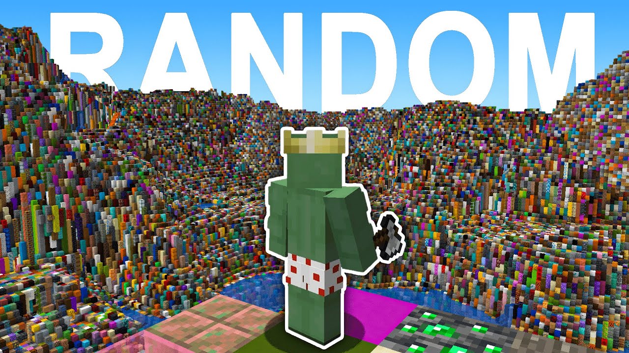 Minecraft But Everything I look at is RANDOM - YouTube