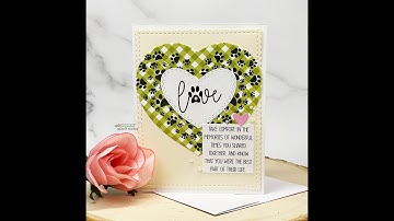 Stamp On Patterned Paper ~ Pet Sympathy Card ~ Short video
