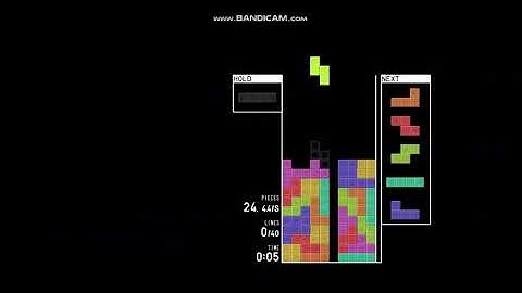 Tetr.io sprint 40L 23.265 seconds with 200% Bounciness