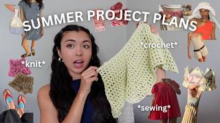 my summer 2026 project plans ⋆𖤓⋆˚࿔ (knitting, crochet, sewing, and DIY inspo!)