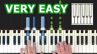 Beethoven - Moonlight Sonata - VERY EASY Piano Tutorial - How To Play (Synthesia) chords