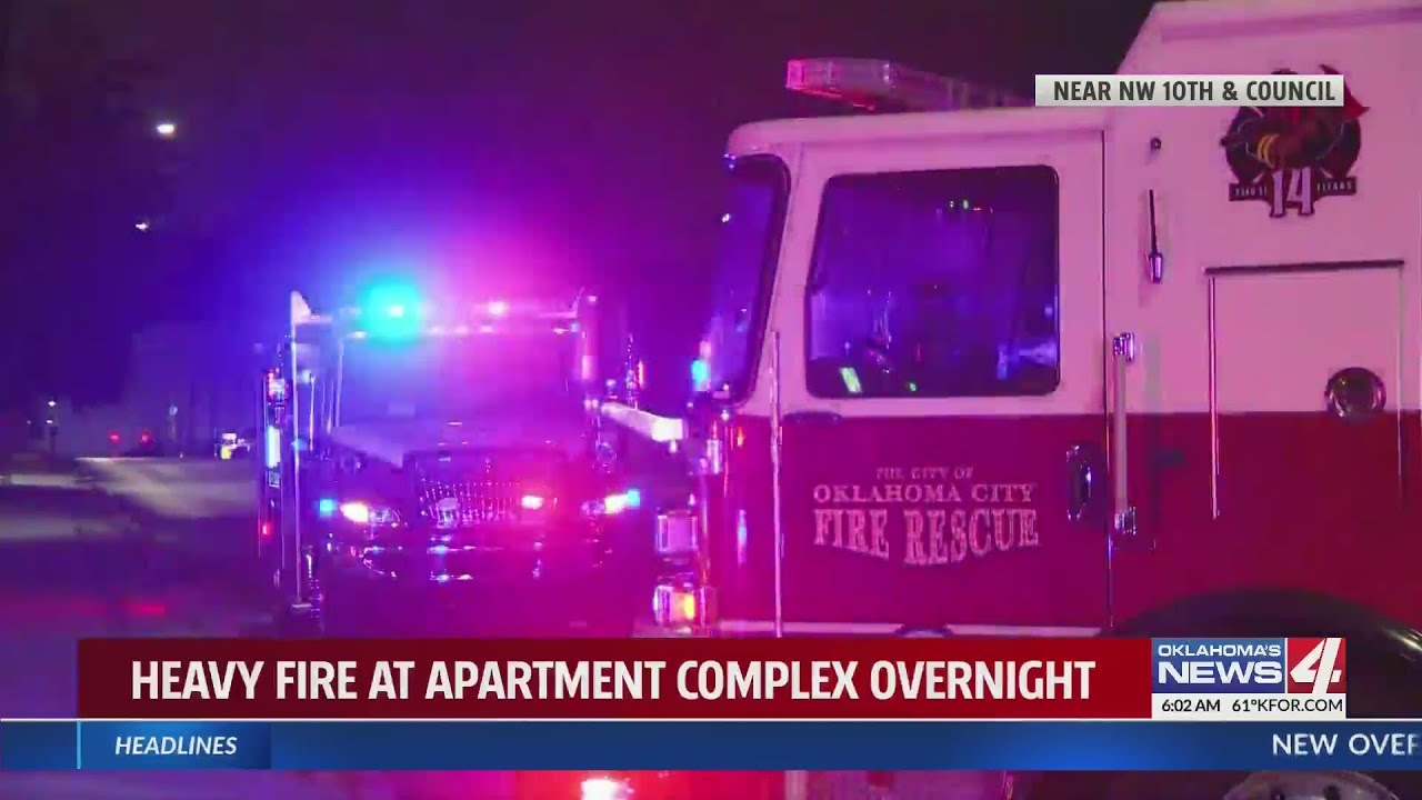 Multiple units damaged in NW Oklahoma City apartment fire - YouTube