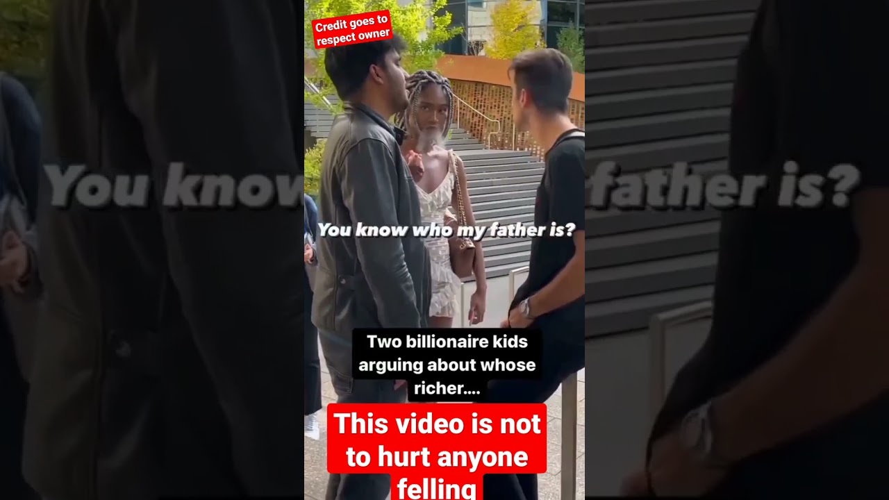 Two billionaire kids arguing about whose richer #viral #trending #reels #rich #billionaire #style